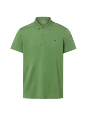 Lacoste Męska koszulka polo Mężczyźni zielony jednolity,