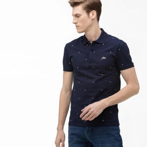 Lacoste Męska Koszulka Polo Slim Fit Z Nadrukiem
