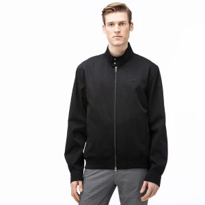 Lacoste Męska Kurtka Z Lekkiej Bawełny Na Zamek Błyskawiczny Harrington