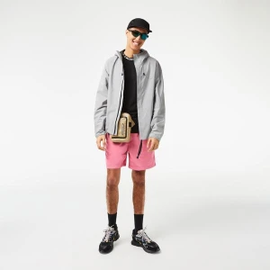 Lacoste męska saszetka z zamkiem błyskawicznym i detalami w kontrastowym kolorze