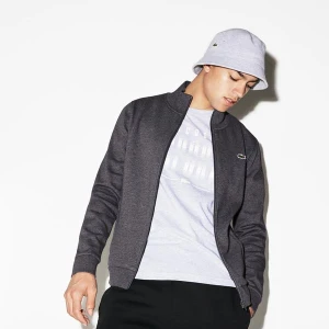Lacoste Męska Sportowa Bluza Polarowa Na Zamek Błyskawiczny