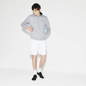 Lacoste Męska Sportowa Bluza Polarowa Z Kapturem Na Zamek Błyskawiczny Do Gry W Tenisa