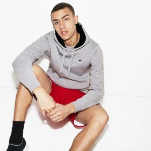 Lacoste Męska Sportowa Bluza Z Kapturem Do Gry Tenisa Z Polaru