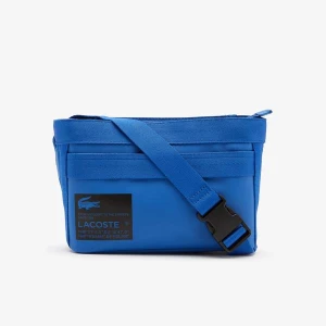 Lacoste męska wodoodporna torba reporterka z markowym nadrukiem