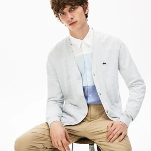 Lacoste Męski Bawełniany Kardigan Zapinany Na Guziki Z Kieszeniami