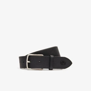Zdjęcie produktu Lacoste Męski pasek z teksturowanej skóry z grawerowaną klamrą