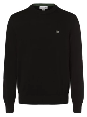 Lacoste Męski sweter Mężczyźni Bawełna czarny jednolity,