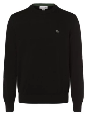 Lacoste Męski sweter Mężczyźni Bawełna czarny jednolity,