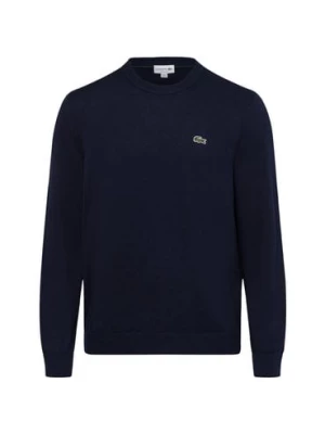 Lacoste Męski sweter z dzianiny Mężczyźni niebieski jednolity,