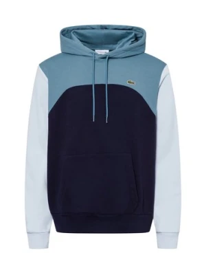 Lacoste Męski sweter z kapturem Mężczyźni Bawełna niebieski wzorzysty,