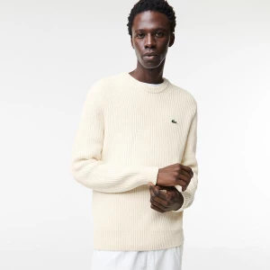 Lacoste męski sweter z okrągłym dekoltem z bawełny organicznej Classic Fit