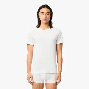 Lacoste Męski T-shirt bawełniany z okrągłym dekoltem 3-pak