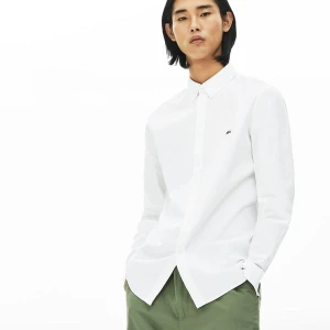 Lacoste Męski T-Shirt Slim Fit Z Elastycznej Bawełny Oxford