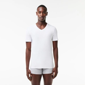 Męski T-Shirt Z Dekoltem W Kształcie Litery V| Trójpak LACOSTE