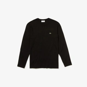 Lacoste Męski T-shirt z dżerseju bawełnianego z wysokim dekoltem