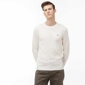 Lacoste Męski Trykotowy Sweter Z Okrągłym Wycięciem Pod Szyją