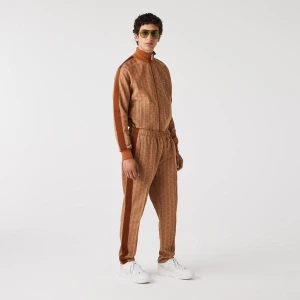 Lacoste męskie spodnie sportowe z nadrukiem monogramu