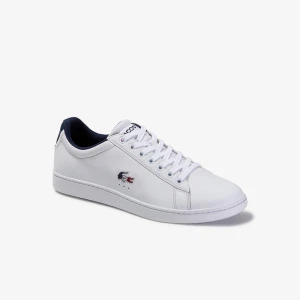 Lacoste Męskie trzykolorowe sneakersy  Carnaby Evo z materiału syntetycznego i skóry