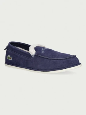 Lacoste mokasyny męskie zamszowe AUBREY SLIPPER granatowy