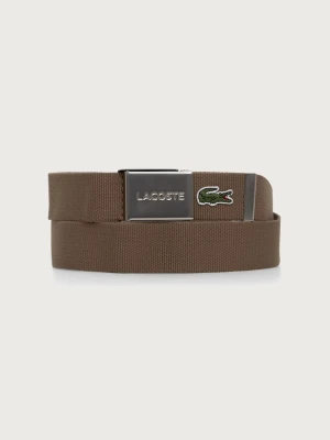 Lacoste pasek męski brązowy