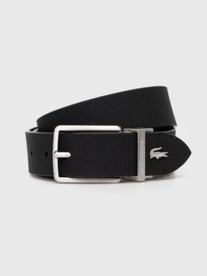 Lacoste pasek skórzany dwustronny czarny