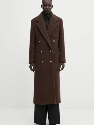 Lacoste płaszcz wełniany