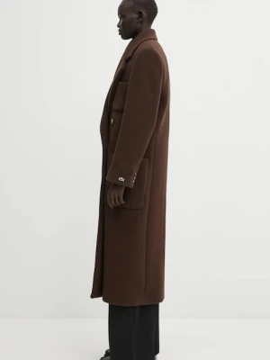 Lacoste płaszcz wełniany