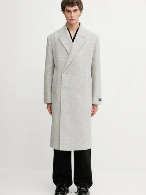 Lacoste płaszcz z dodatkiem wełny