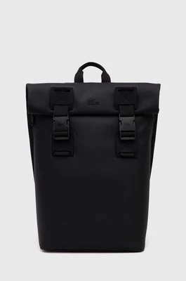 Lacoste plecak kolor czarny duży gładki