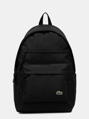Lacoste plecak kolor czarny duży gładki NU5180NE