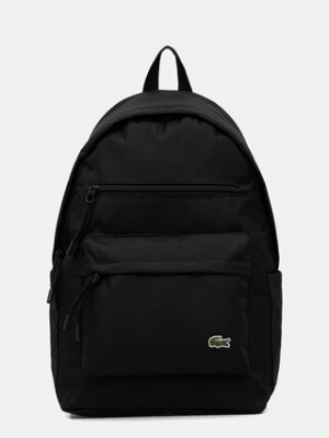 Lacoste plecak kolor czarny duży gładki NU5180NE