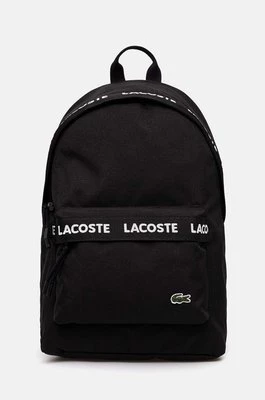 Lacoste plecak kolor czarny duży z aplikacją NU4685NZ