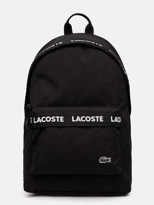 Lacoste plecak kolor czarny duży z aplikacją NU4685NZ