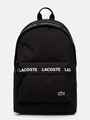 Lacoste plecak kolor czarny duży z aplikacją NU4685NZ