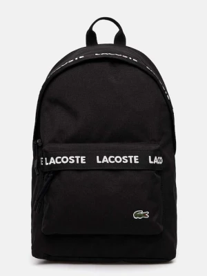 Lacoste plecak kolor czarny duży z aplikacją NU4685NZ