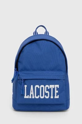 Lacoste plecak kolor niebieski duży z nadrukiem