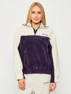 Lacoste Polarowa bluza | Oversize fit | z dodatkiem wełny