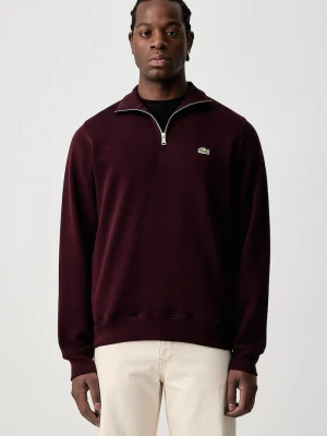 Lacoste półgolf męski bawełniany bordowy
