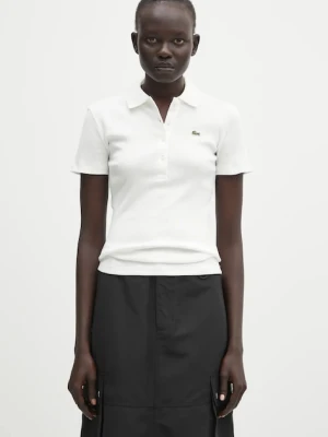 Lacoste polo bawełniane damski kolor beżowy DF5377