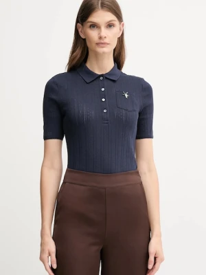 Lacoste polo bawełniane damski kolor granatowy DF5296