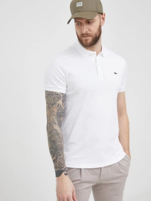 Lacoste polo męskie bawełniane biały