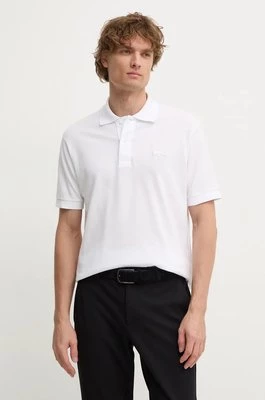 Lacoste polo bawełniane kolor biały gładki PH2856