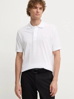 Lacoste polo bawełniane kolor biały gładki PH2856