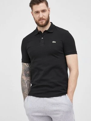 Lacoste polo bawełniane kolor czarny