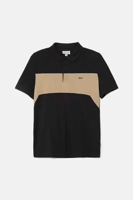 Lacoste polo bawełniane kolor czarny wzorzysty PH2847