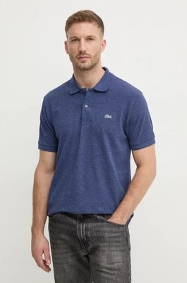 Lacoste polo bawełniane kolor fioletowy gładki PH3518