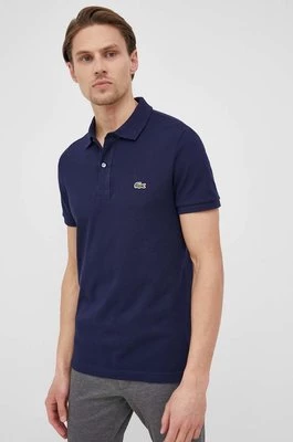 Lacoste polo bawełniane kolor granatowy