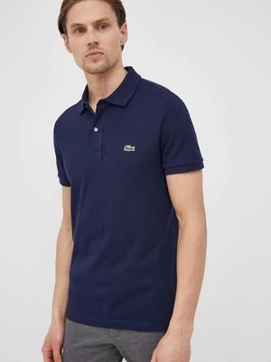 Lacoste polo bawełniane kolor granatowy