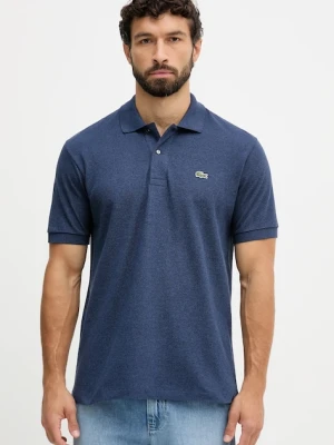 Lacoste polo bawełniane kolor granatowy melanżowy
