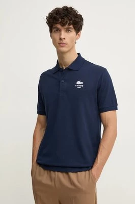 Lacoste polo bawełniane kolor granatowy z nadrukiem PH2723